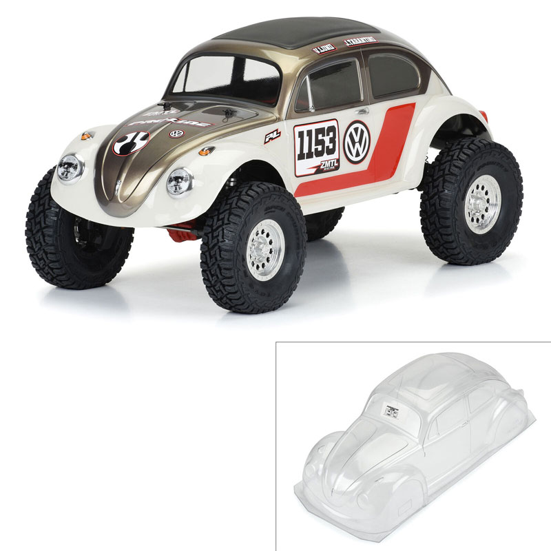 Pro-Line Volkswagen Beetle Clear Body for 12.3" (313mm) Wheelbase Scale Crawlers