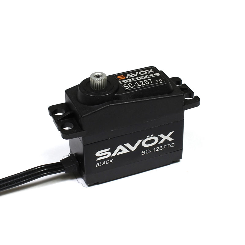 SAVÖX DiGiT 4096 SC-1257TGコアレスサーボ Savox SC-1257TG-BE Black Edition Standard Size Coreless Digital