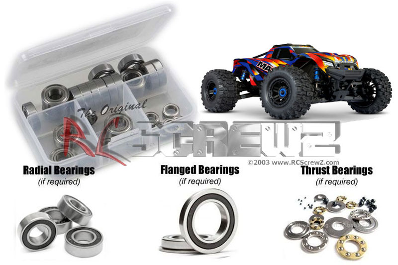 RC Screwz Traxxas Maxx w/WideMaxx (#89086-4) Rubber Shielded Bearing Kit