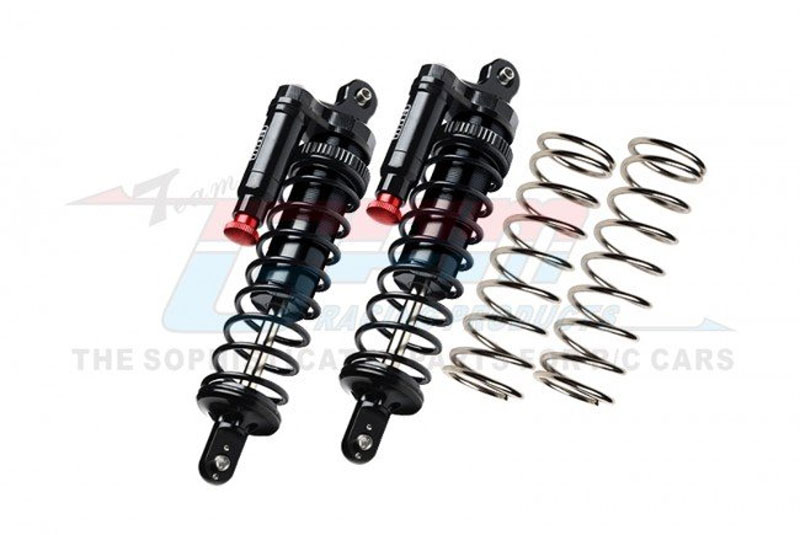 GPM Aluminium 6061-T6 Front/Rear L-shape Piggy Back (Built-in Piston Spring) Adjustable Spring Dampers (Black): XRT