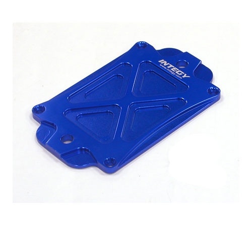 Integy Aluminum Evo-5 Center Skid Plate (Blue) for T-Maxx 3.3
