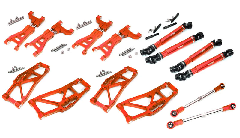 Integy (Red) Billet Machined Suspension Conversion Set: Maxx w/ WideMAXX