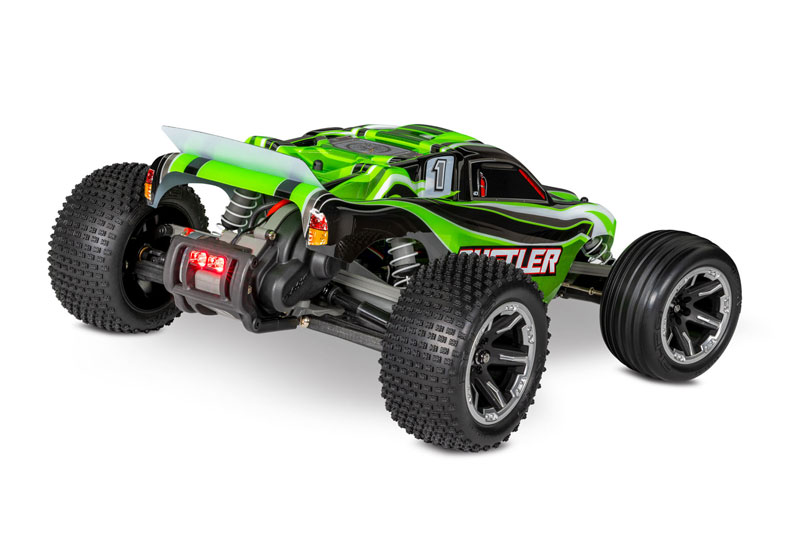 Traxxas Rustler XL-5 RTR RC Truck w/ID Battery & Quick Charger with LED Lights