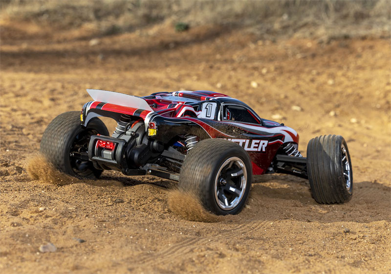 Traxxas Rustler XL-5 RTR RC Truck w/ID Battery & Quick Charger with LED Lights