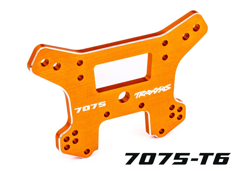 Traxxas (Orange-Anodized) 7075-T6 Aluminum Front Shock Tower: Sledge