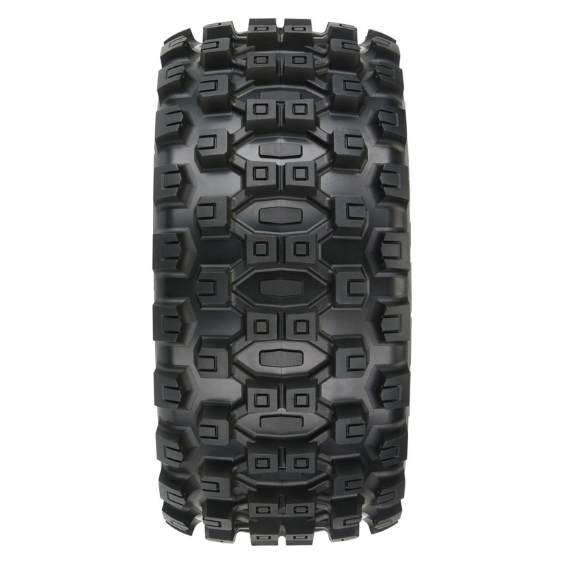 Pro-Line (Black) 1/6 Badlands MX57 Front/Rear 5.7” Tires Mounted on Raid 8x48 Removable 24mm Hex Wheels (2)