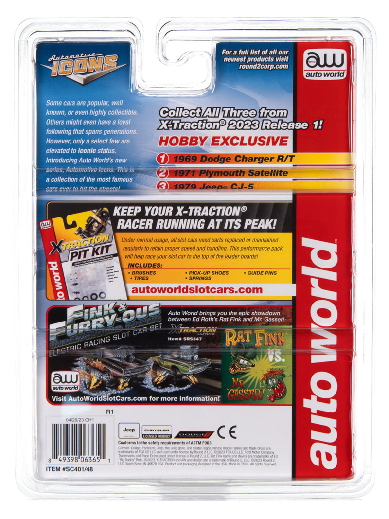 Auto World 1971 Plymouth Satellite X-Traction HO Slot Car