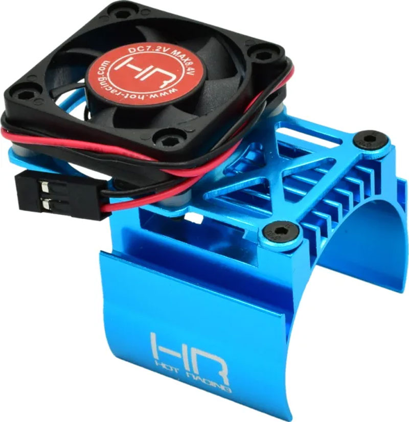 Hot Racing Universal Motor Clip-on Heat Sink & Fan for use on 540 and 550 Size Motors