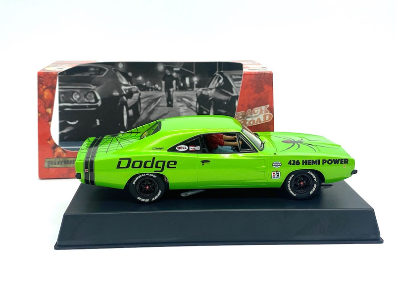 Pioneer Dodge Hemi Charger ‘Black Widow’ Street Racer (Metallic Green) 1/32 Slot Car