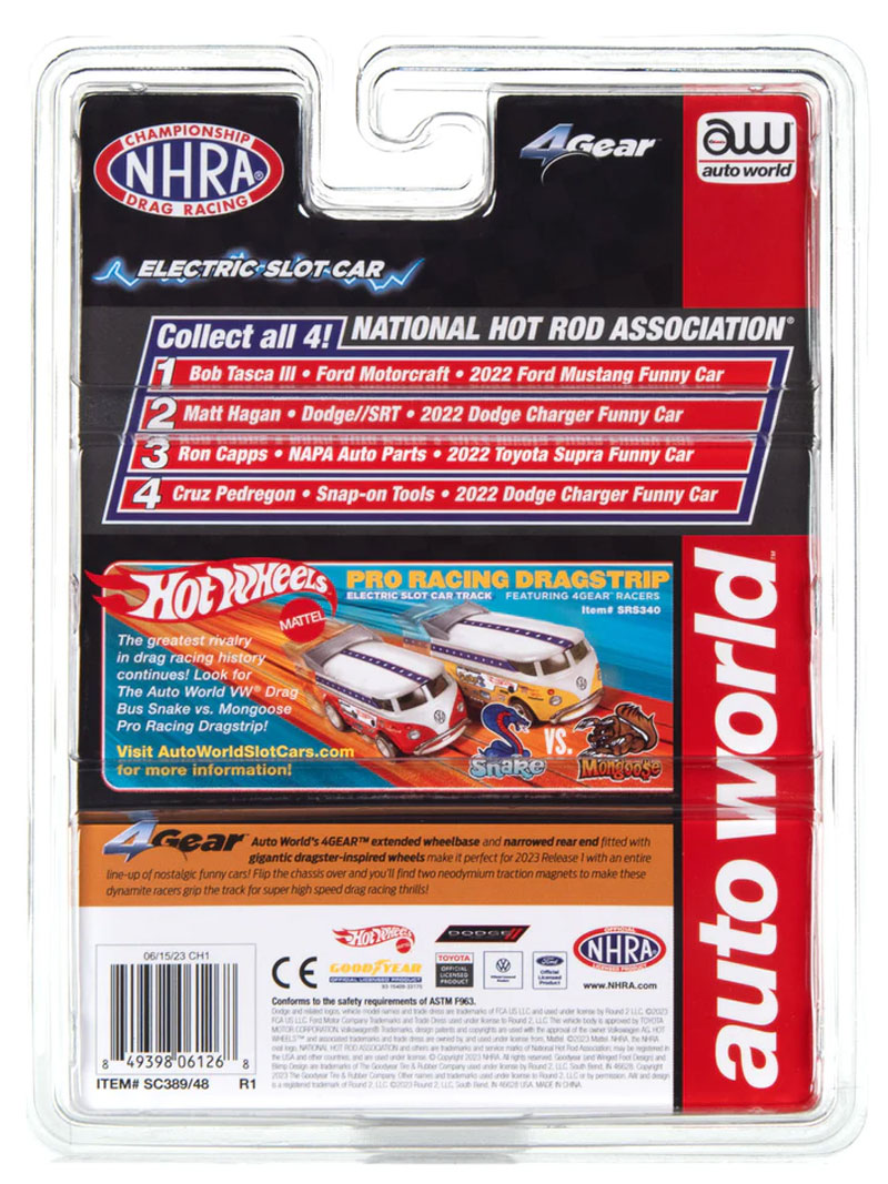 Auto World NHRA Ron Capps - Napa Auto Parts 2022 Toyota Supra Funny Car 4Gear HO Slot Car