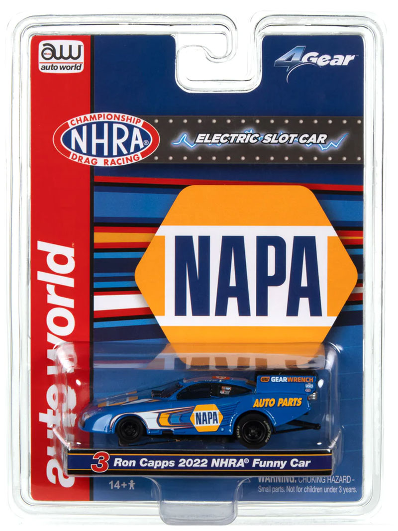 Auto World NHRA Ron Capps - Napa Auto Parts 2022 Toyota Supra Funny Car 4Gear HO Slot Car