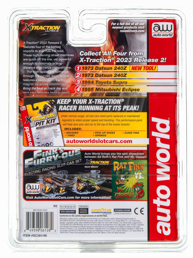 Auto World 1973 Datsun 240Z Covered Headlights (Red) X-Traction HO