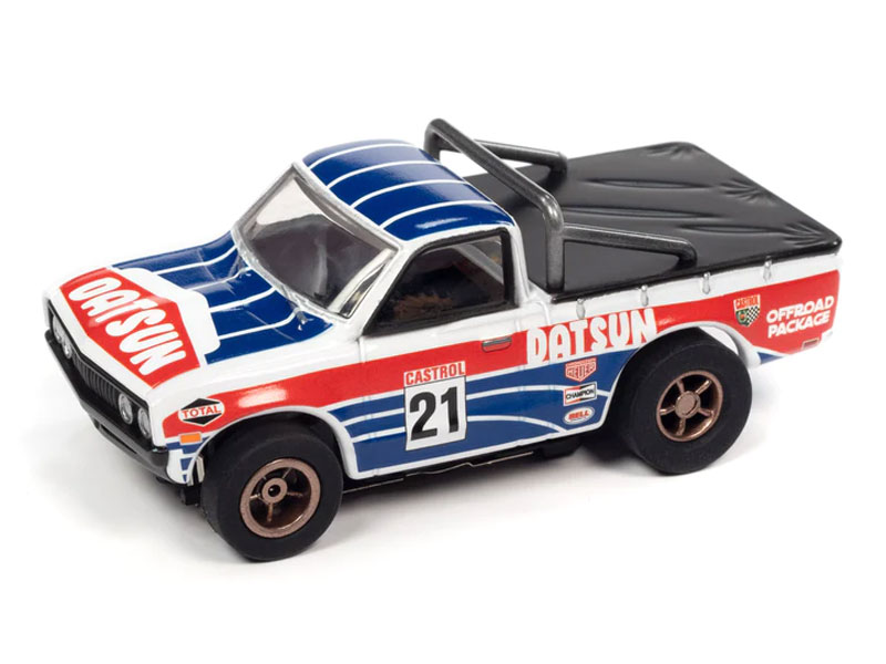 Auto World 1975 Datsun 620 Pickup Truck (Red/White) X-Traction HO
