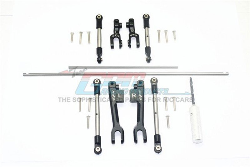 GPM Stainless Steel Front and Rear Sway Bar & Aluminum Sway Bar Arm with Stainless Steel Linkage: UDR