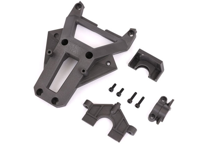 Chassis Brace with Servo Mount and Bulkhead Cover, Steering Cover
