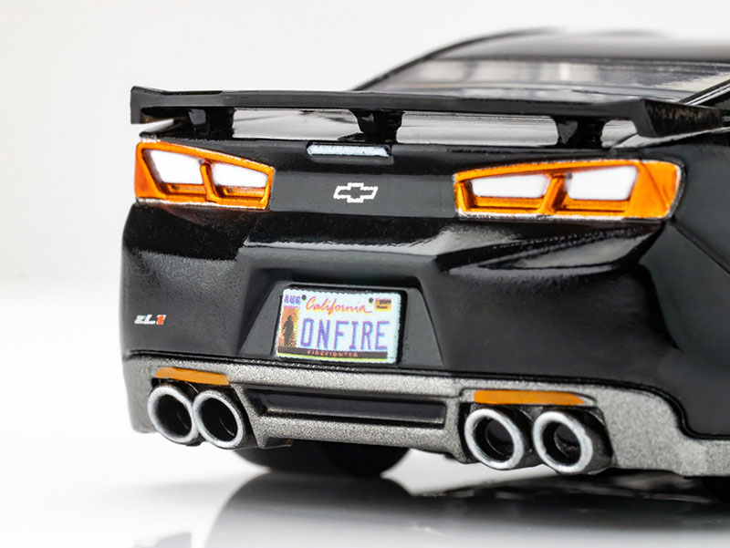 AFX 2021 Chevy Camaro ZL1 Wildfire Black-Lime Flame Mega G+ HO