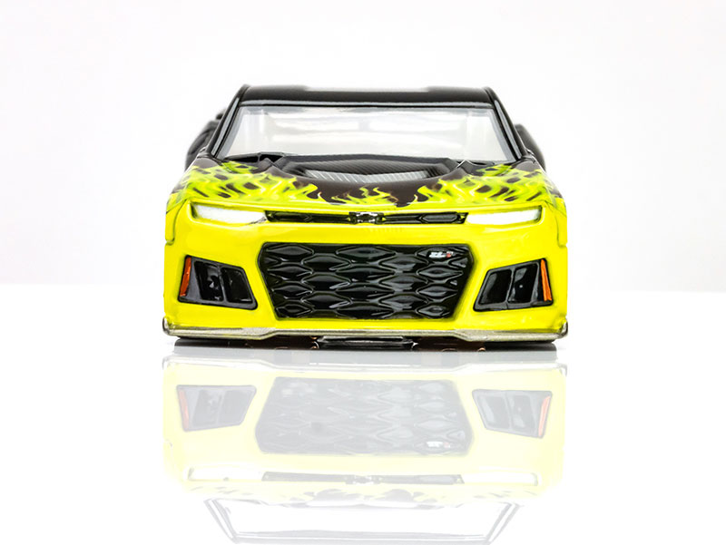 AFX 2021 Chevy Camaro ZL1 Wildfire Black-Lime Flame Mega G+ HO