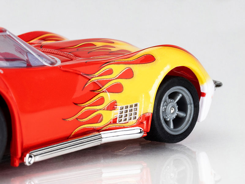 AFX 1970 Corvette Red w/Yellow Wildfire HO Slot Car