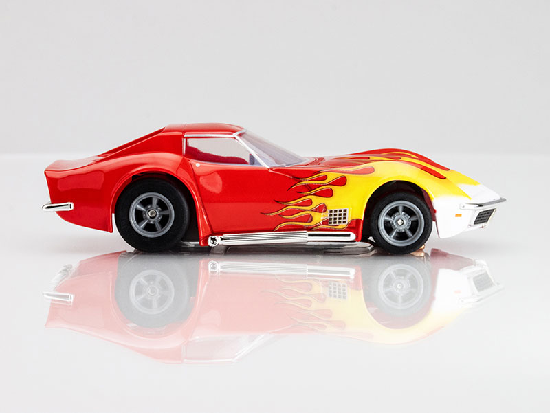 AFX 1970 Corvette Red w/Yellow Wildfire HO Slot Car