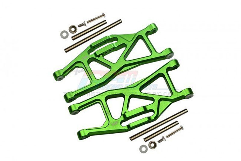 GPM Green Aluminum Front & Rear Lower Arms - 14pc Set for the Maxx w/WideMaxx