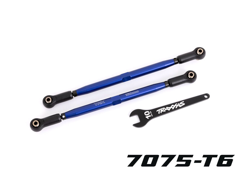 Traxxas Front Toe Links (TUBES Blue-Anodized, 7075-T6 Aluminum, Stronger Than Titanium) (2): For use with #7895 X-Maxx WideMaxx Suspension Kit)