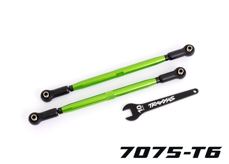 Traxxas Front Toe Links (TUBES Green-Anodized, 7075-T6 Aluminum, Stronger Than Titanium) (2): For use with #7895 X-Maxx WideMaxx Suspension Kit)