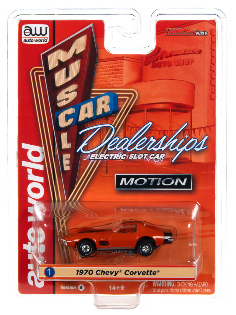 Auto World Baldwin Motion - 1970 Chevrolet Corvette (Orange) Thunderjet HO Slot Car