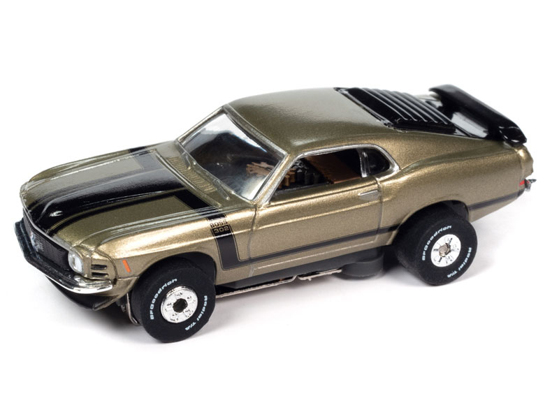 World Tasca Ford - 1970 Ford Mustang Boss 302 (Green) Thunderjet HO Slot Car