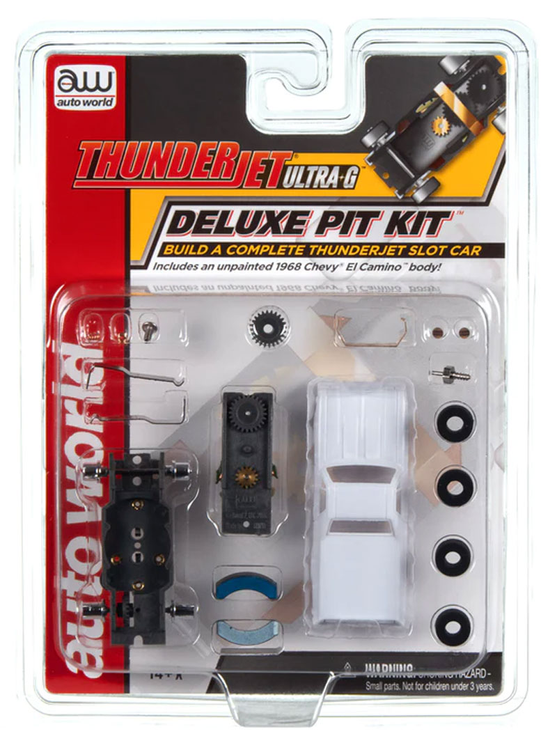 Auto World Thunderjet Deluxe Pit Kit (w/1968 Chevrolet El Camino Body) HO Slot Car