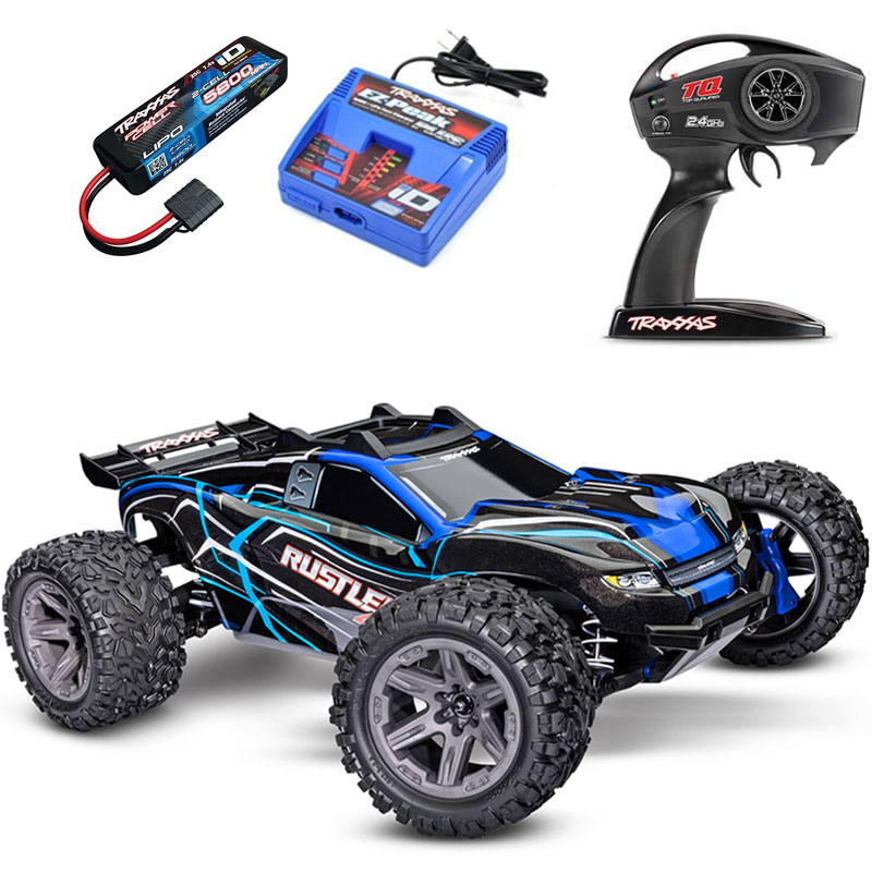 Traxxas Rustler 4X4 Brushless BL-2s RTR Stadium Truck w/2S LiPo COMBO