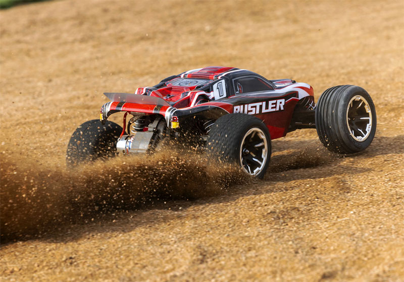 Traxxas Rustler XL-5 RTR RC Truck w/ID Battery & USB-C Quick Charger