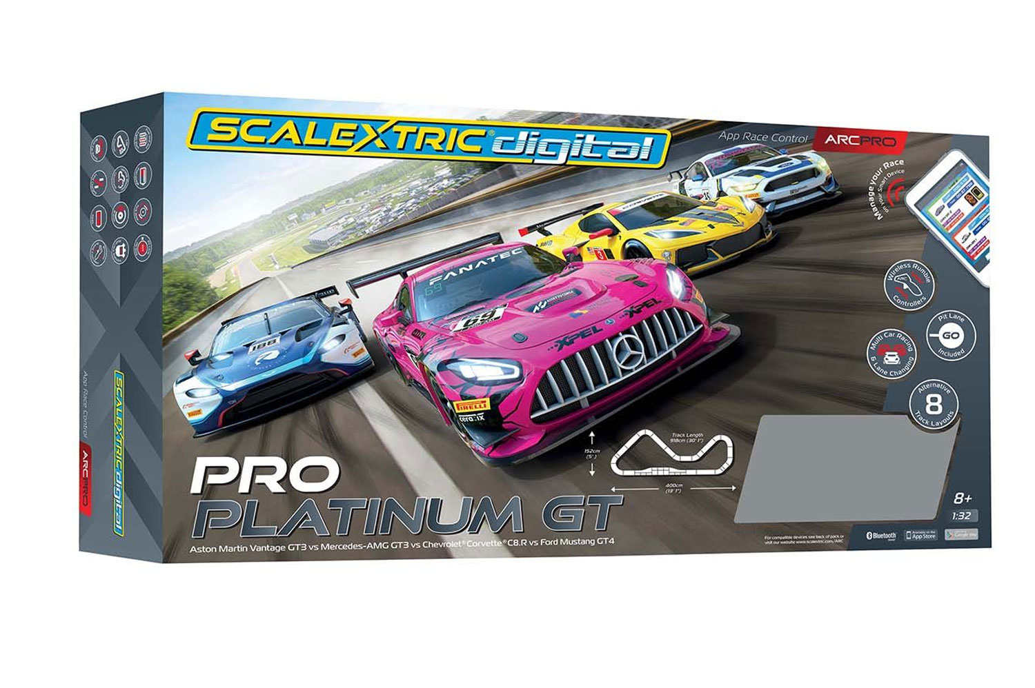 Scalextric ARC PRO - Pro Platinum 1/32 Slot Car Track Set