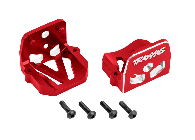 Traxxas Motor Mounts 6061-T6 Aluminum Red-Anodized (Front & Rear)