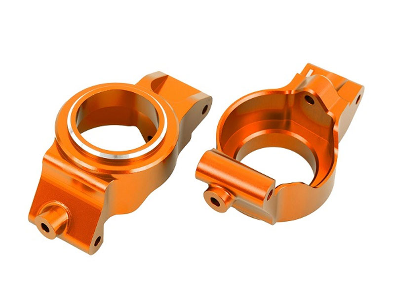 Traxxas Aluminum Caster Blocks (Left and Right) (Orange)