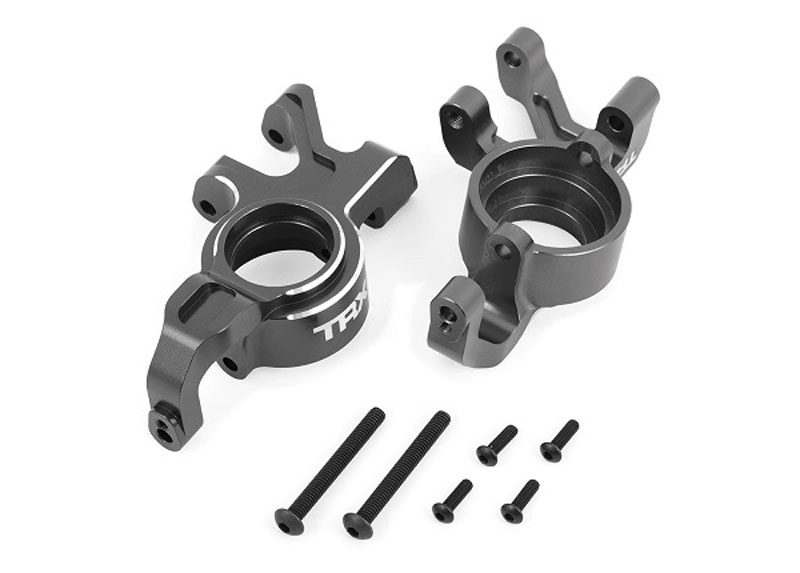Traxxas 6061-T6 Aluminum Steering Blocks Left and Right (Gray-Anodized)