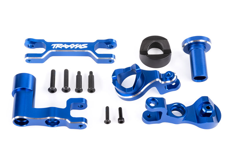 Traxxas 6061-T6 Aluminum Bellcrank Steering Assembly (Left and Right) (Blue-Anodized)
