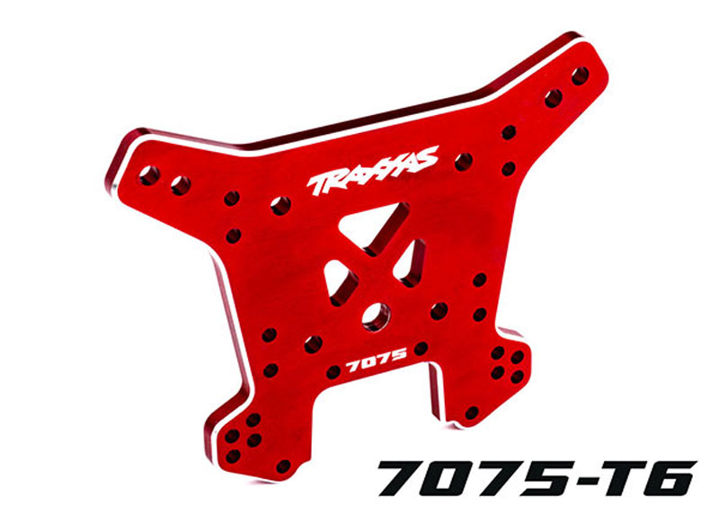Traxxas Rear Shock Tower 7075-T6 Aluminum (Red-Anodized) (fits Sledge)