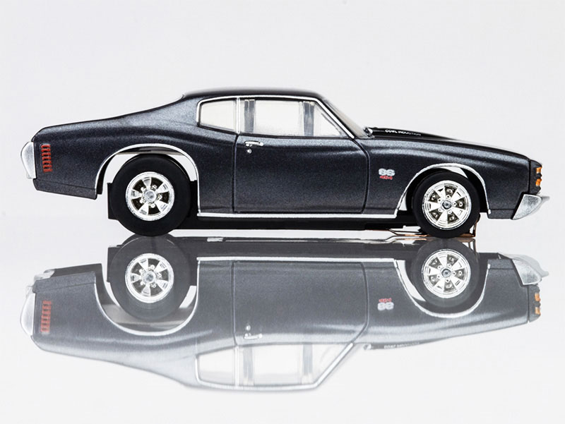 AFX 1972 Chevelle SS454 Silver/Black Mega G+ HO Slot Car