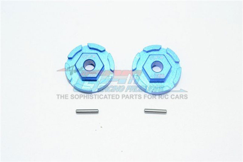 GPM Blue Aluminum Hex Adapter (+2mm): Rustler