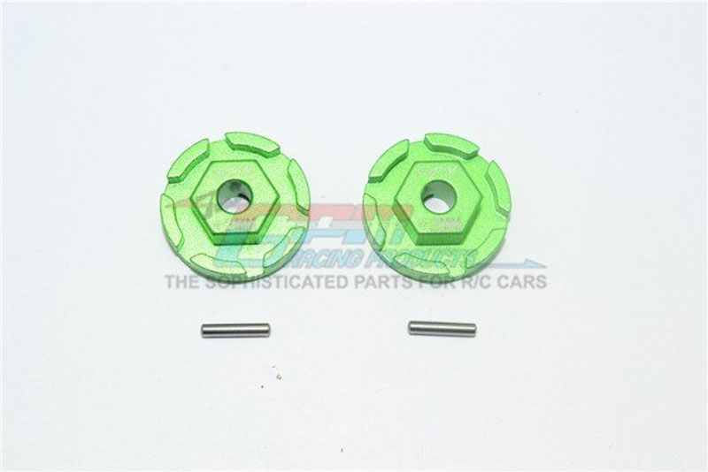 GPM Green Aluminum Hex Adapter (+2mm): Rustler