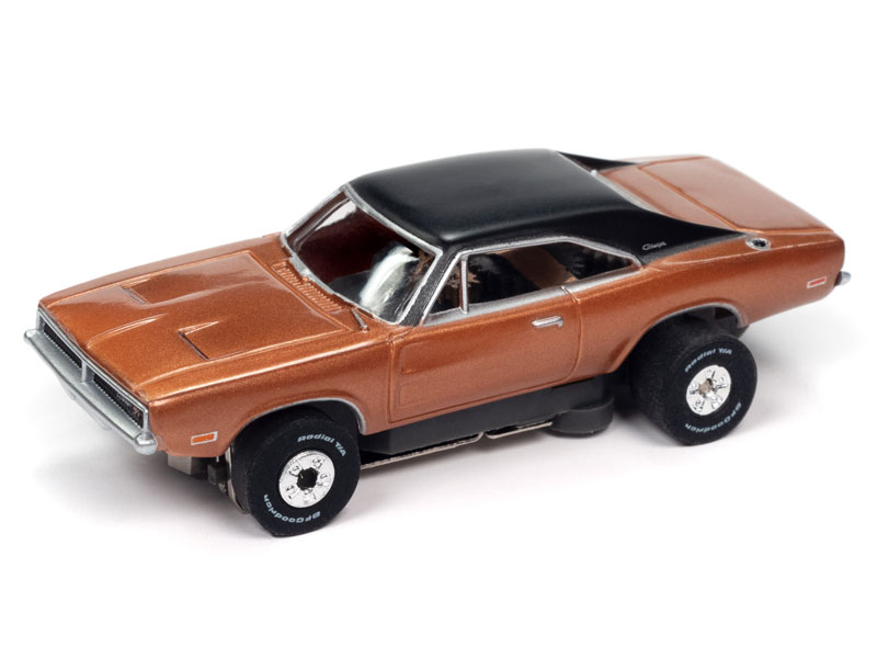 Auto World 1968 Dodge Charger (Brown) Thunderjet HO Slot Car