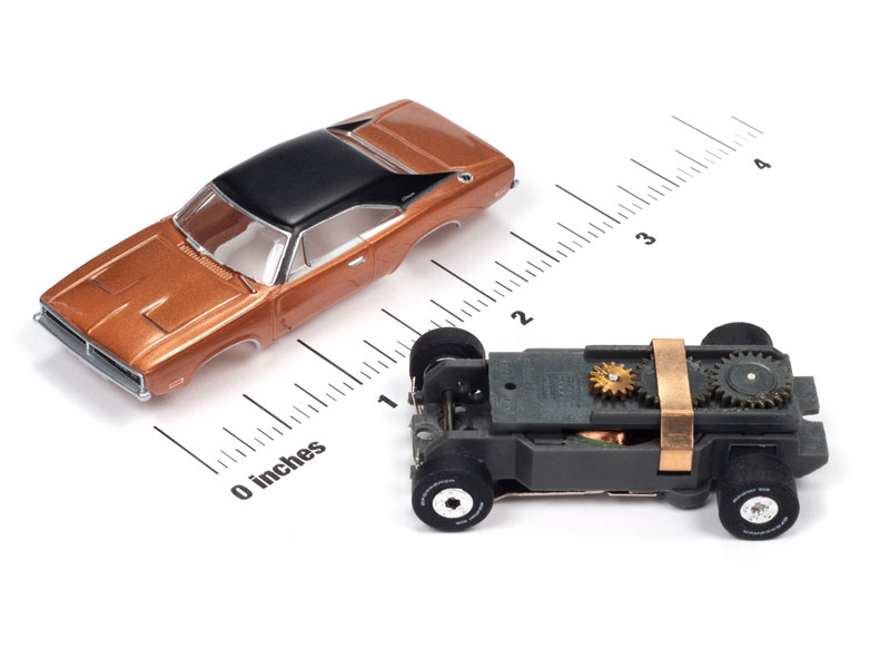 Auto World 1968 Dodge Charger (Brown) Thunderjet HO Slot Car