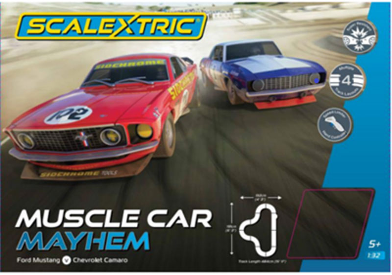 Scalextric Muscle Car Mayhem 1/32 Slot Car Track Set