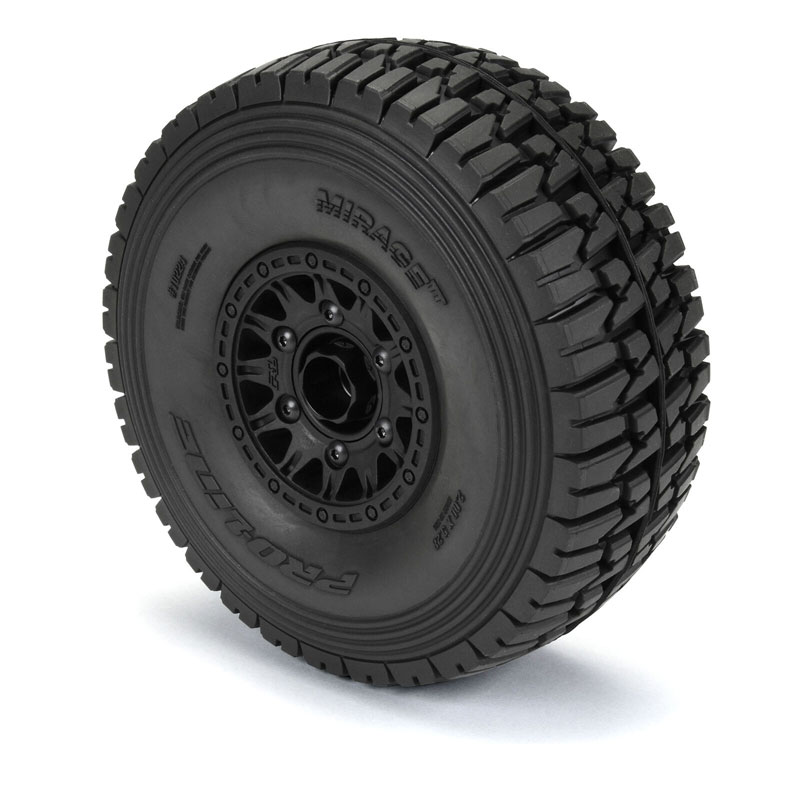 Pro-Line 1/7 Mirage TT BELTED F/R Tires MTD 17mm Blk Raid (2) for UDR