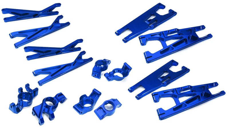 Integy Billet Machined Suspension Conversion Kit (Blue): XRT