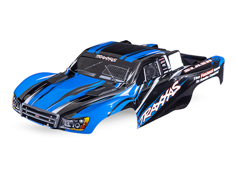 Traxxas Slash 4X4 ProGraphix Blue Body Decals Applied