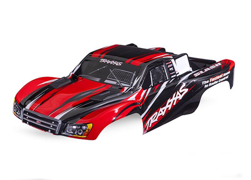 Traxxas Slash 4X4 ProGraphix Red Body Decals Applied