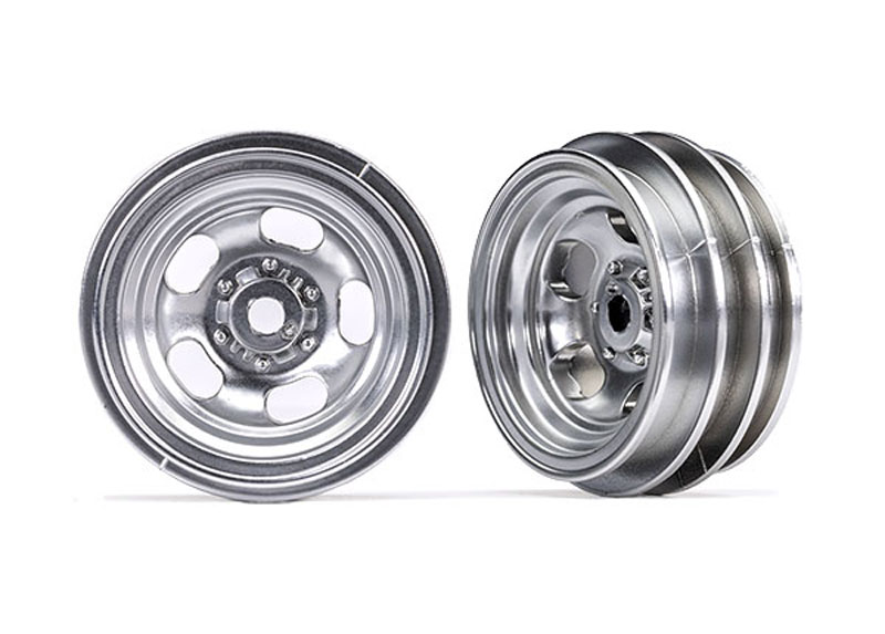 Traxxas 1.0'' Satin Chrome Wheels (2)