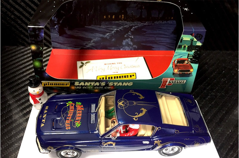 Pioneer Mustang 390 GT Santa's 'Stang (Tinsel Blue Metallic) - Christmas Edition 1/32 Slot Car