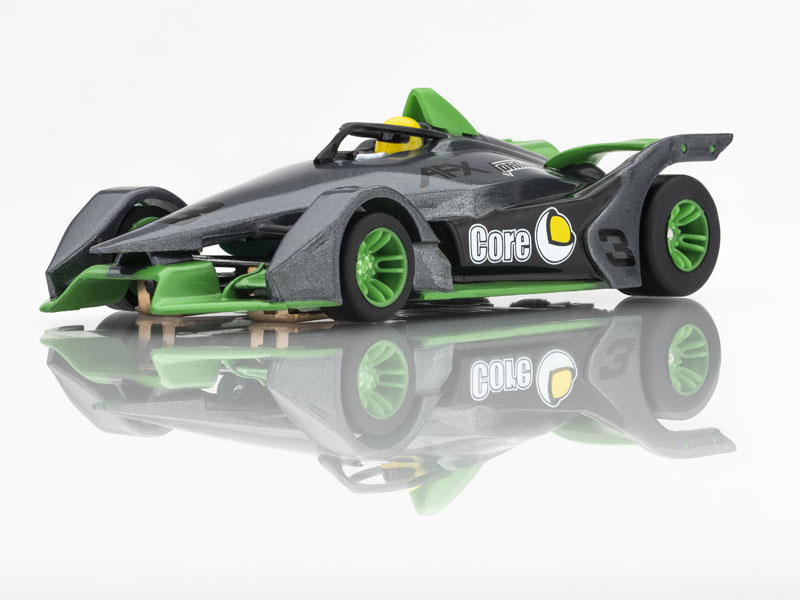 AFX Formula N #3 Silver/Green Mega G+ HO Slot Car
